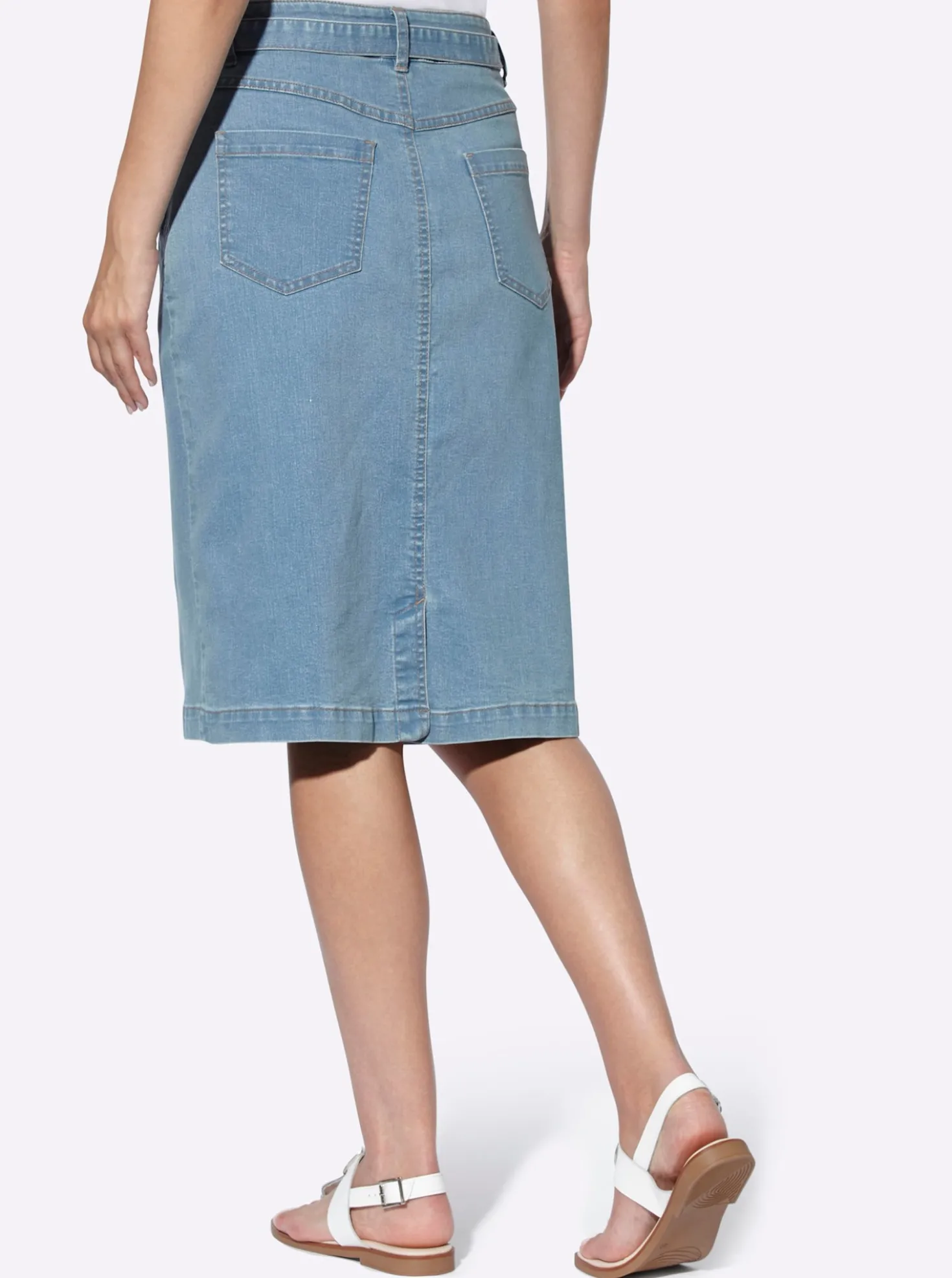Jeansrock mit Jeans-Gürtel