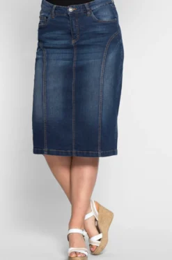 Jeansrock mit Teilungsnähten