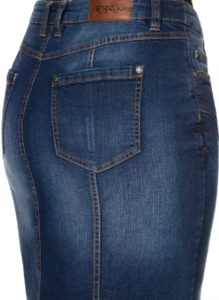 Jeansrock mit Teilungsnähten