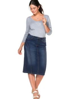 Jeansrock mit Teilungsnähten