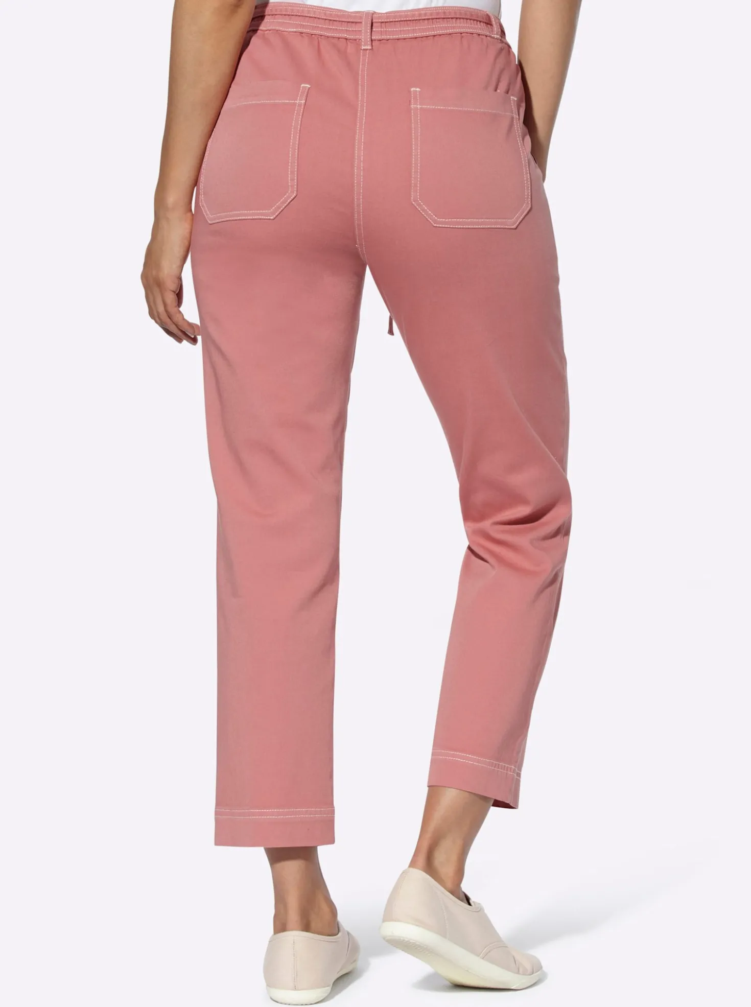 7/8-Jeans Schlupfform, mit Dehnbund
