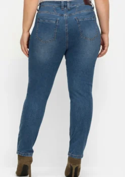 Jeans schmal, mit extra-weitem Oberschenkel