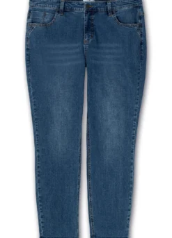Jeans schmal, mit extra-weitem Oberschenkel
