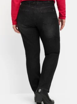 Jeans schmal, mit extra-weitem Oberschenkel