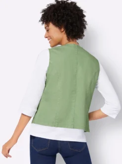Jeansweste in Stretch-Qualität