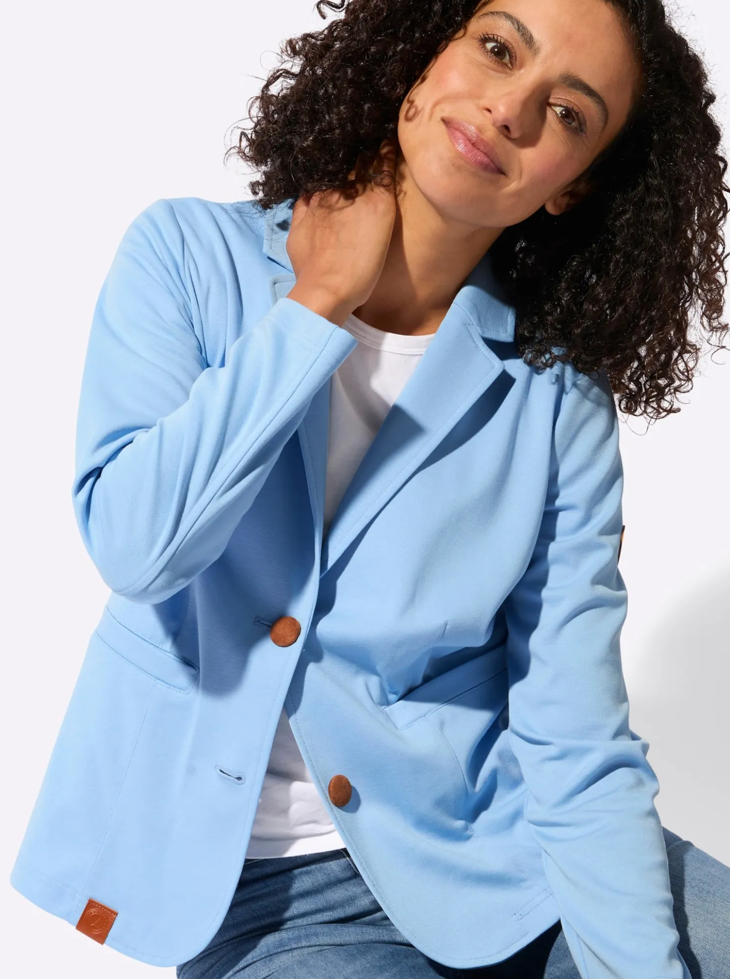 Jerseyblazer in Interlock-Qualität