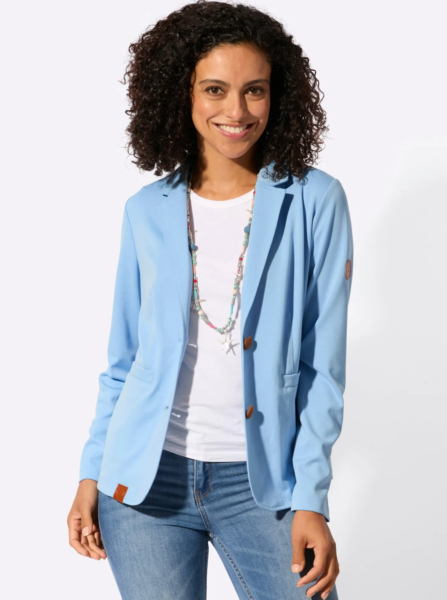 Jerseyblazer in Interlock-Qualität
