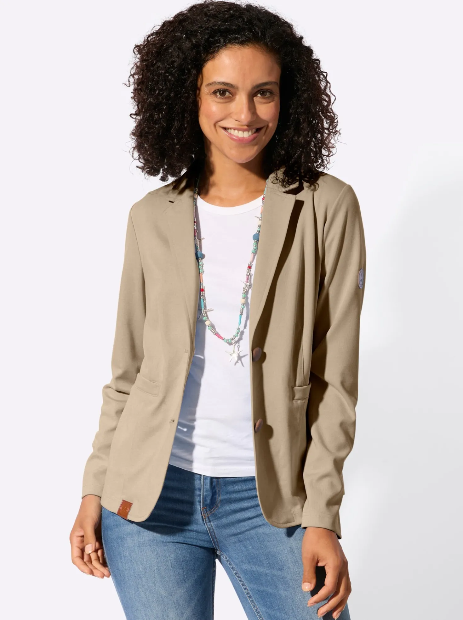 Jerseyblazer in Interlock-Qualität