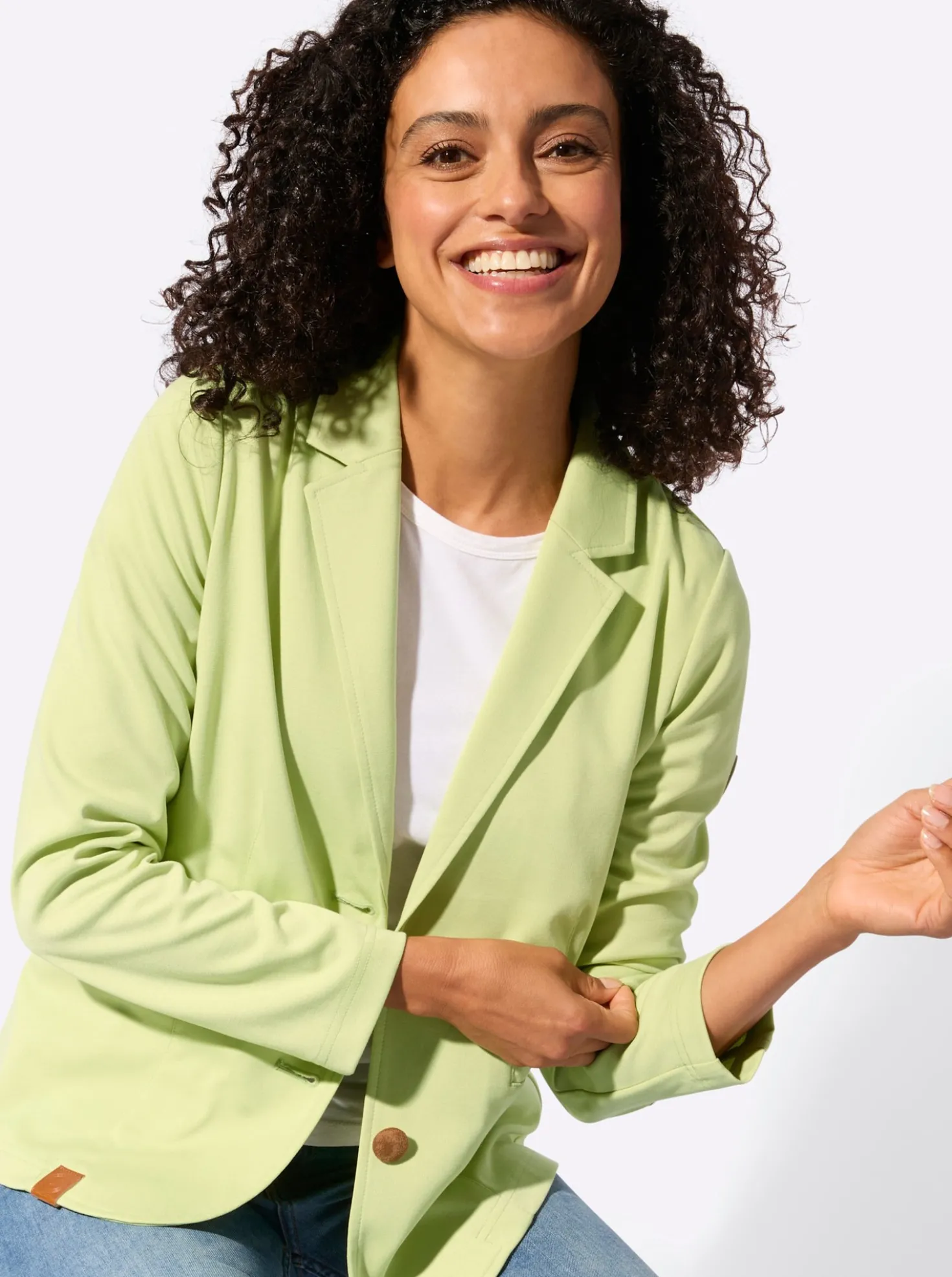 Jerseyblazer in Interlock-Qualität