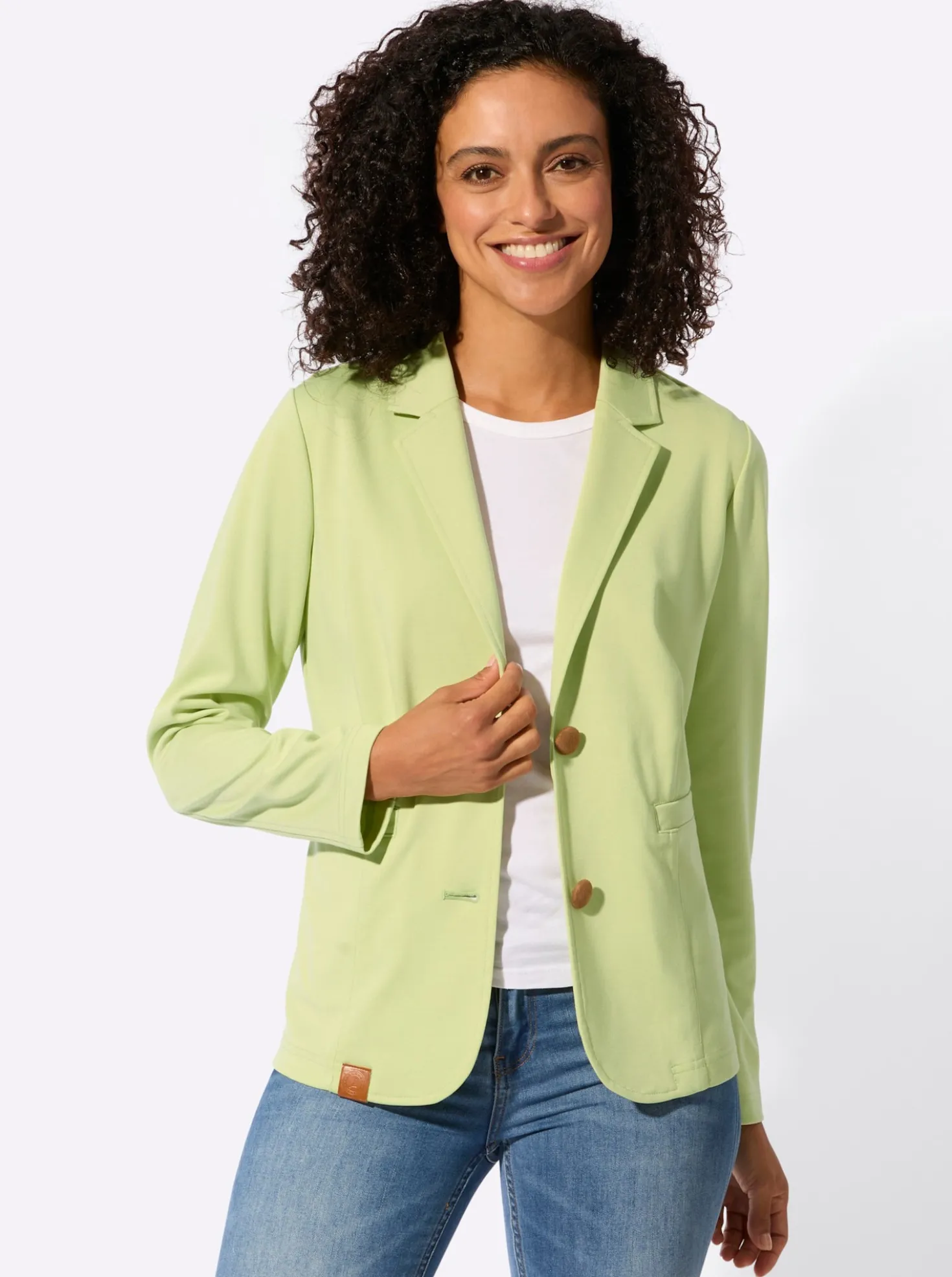 Jerseyblazer in Interlock-Qualität
