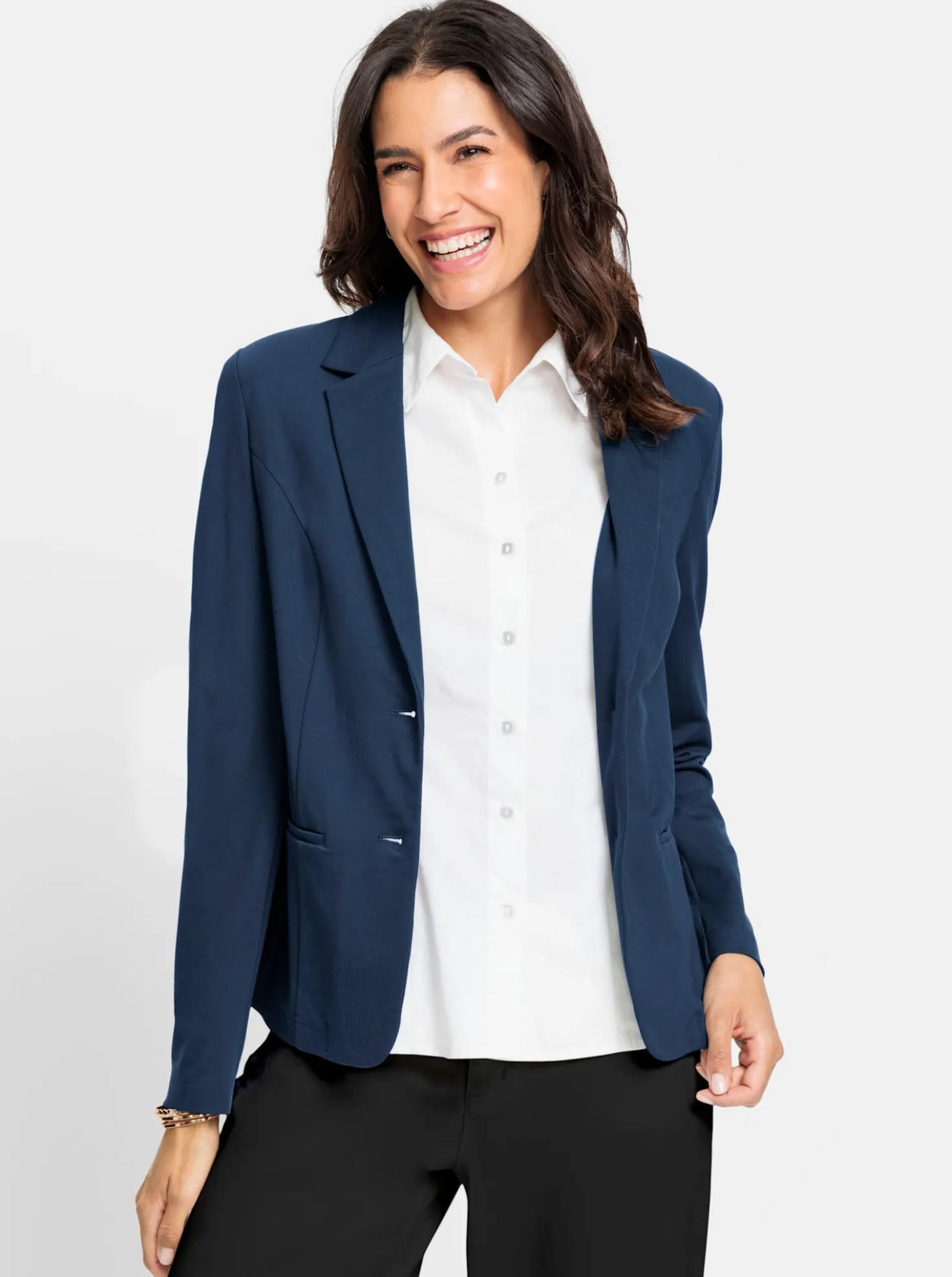 Jerseyblazer in Interlock-Qualität