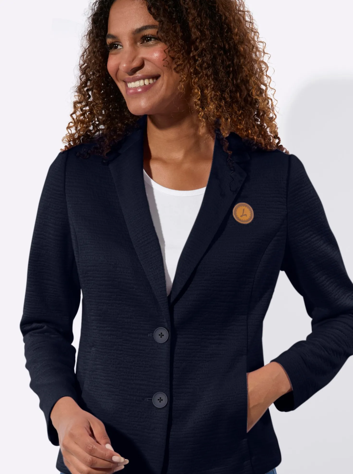 Jerseyblazer in Interlock-Qualität