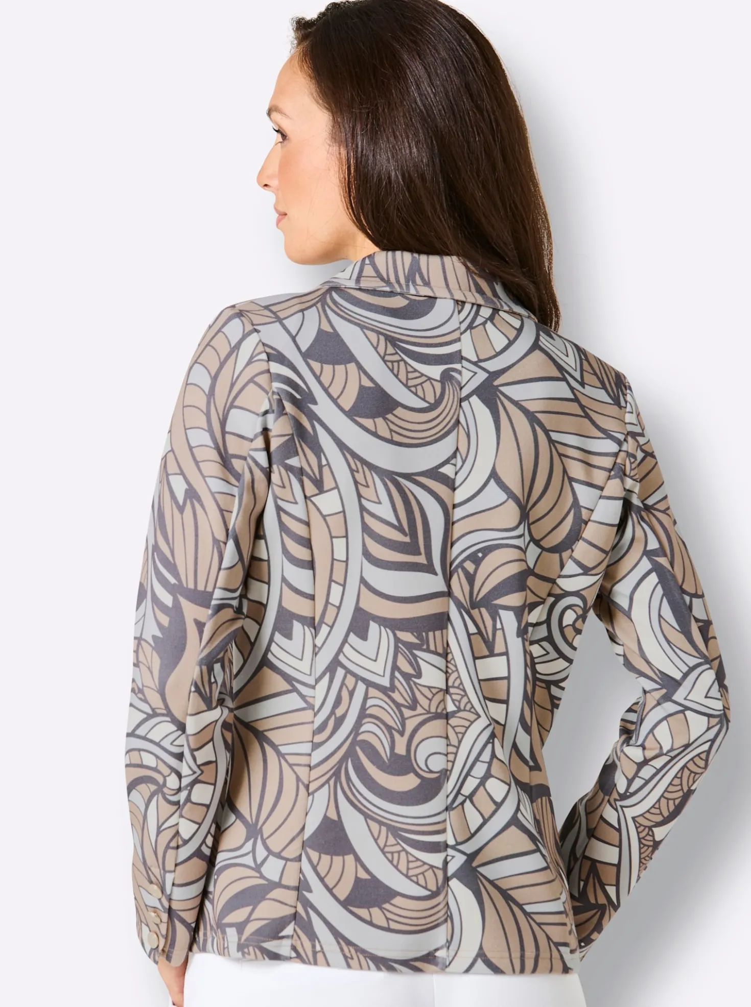 Jerseyblazer mit Allover-Druck