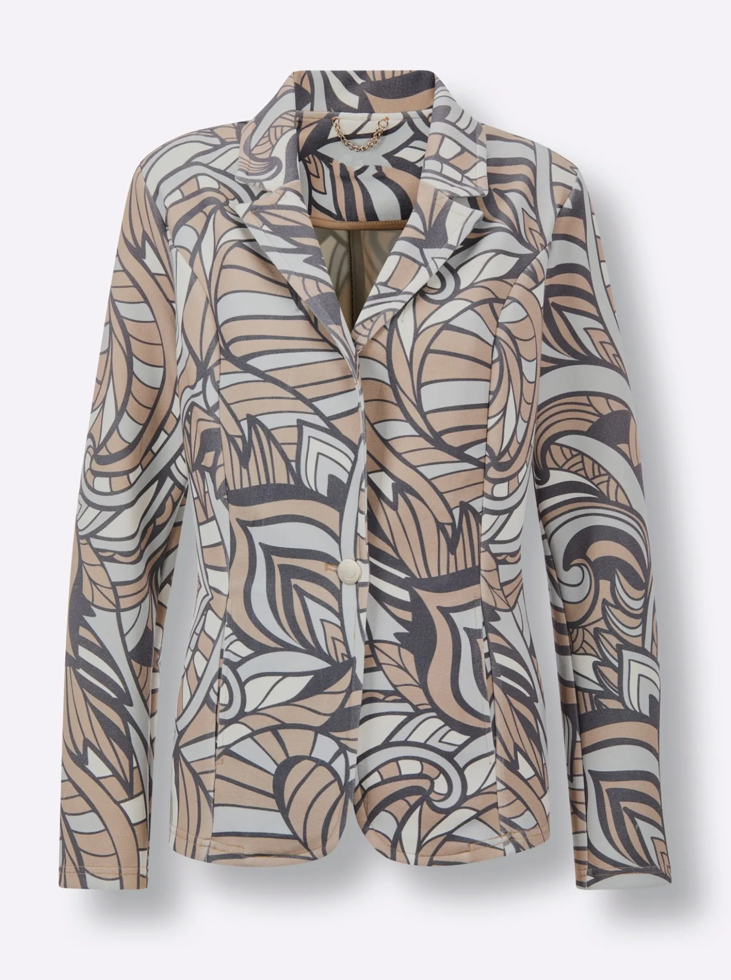 Jerseyblazer mit Allover-Druck