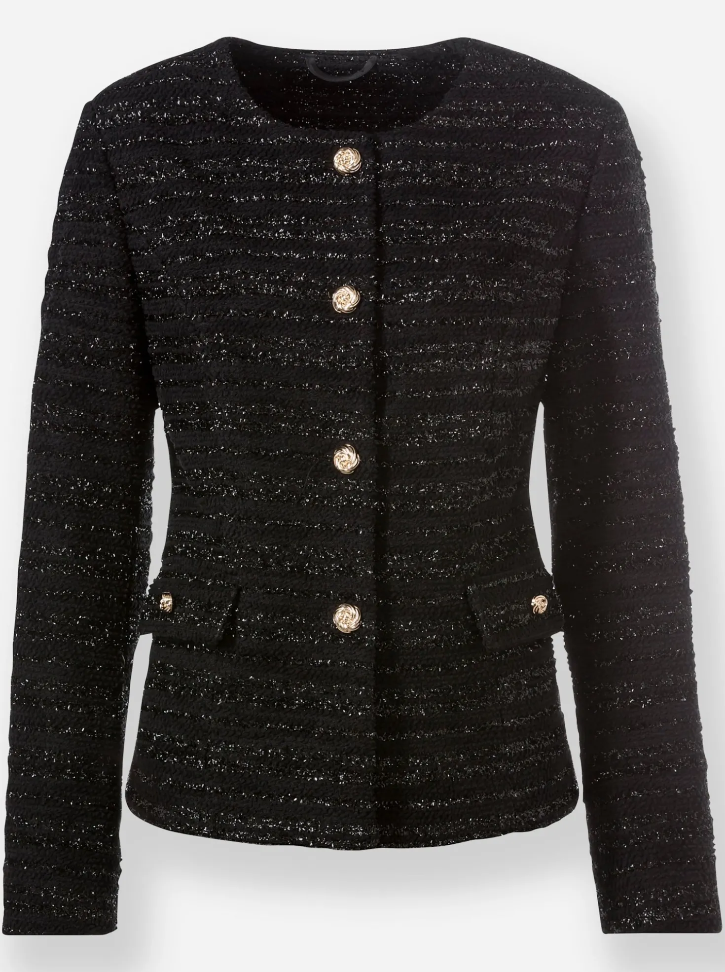 Jerseyblazer mit glitzerndem Effektgarn