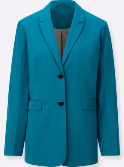 Jerseyblazer mit Schulterpolstern