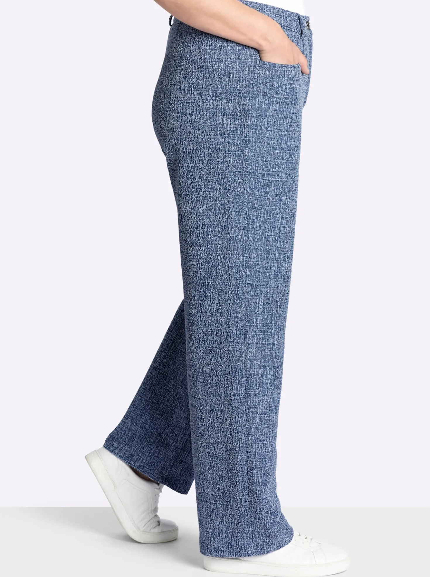 Jerseyhose aus weichem Bouclé
