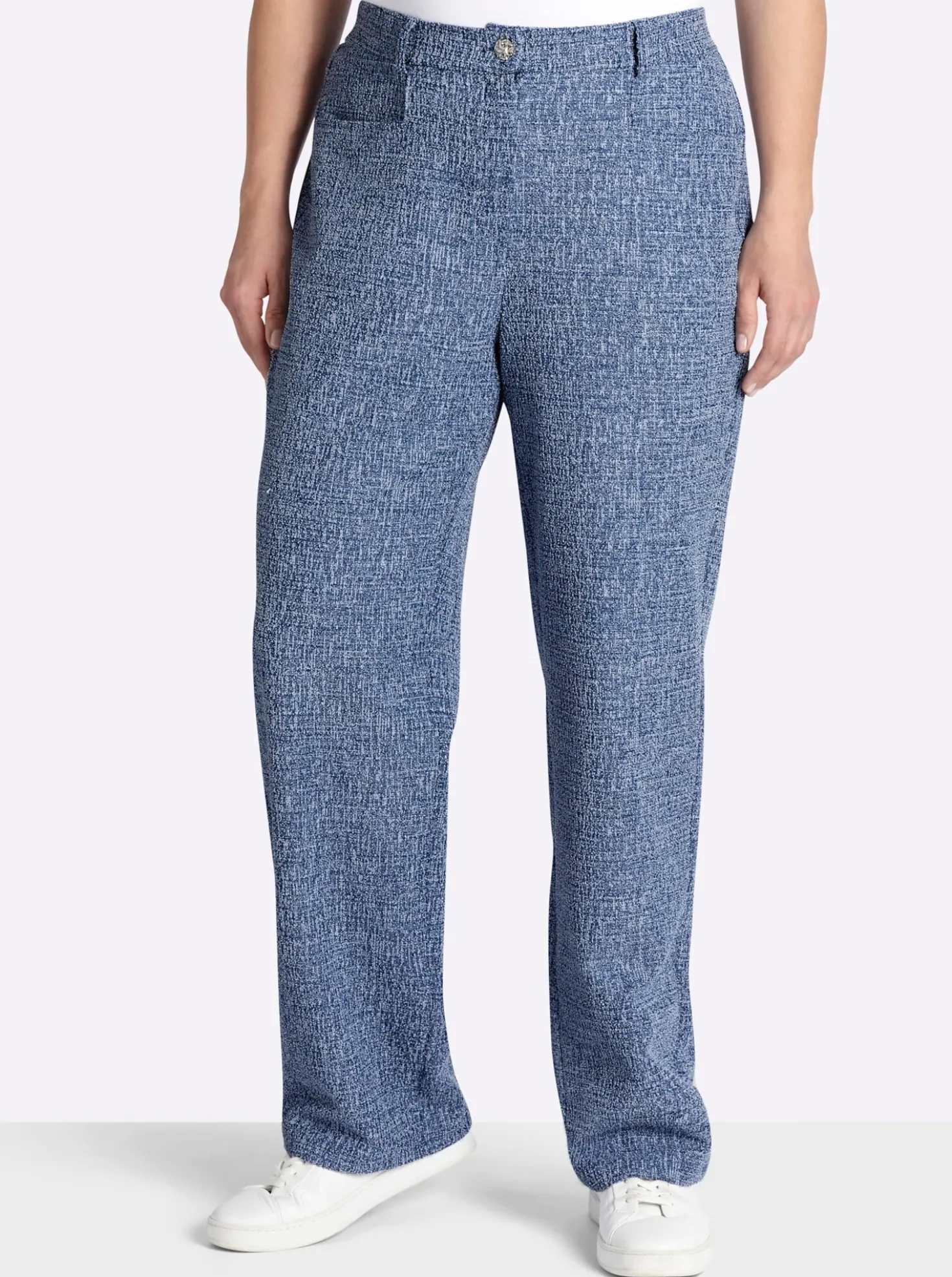 Jerseyhose aus weichem Bouclé