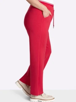 Jerseyhose mit gestreiftem Stretchbund
