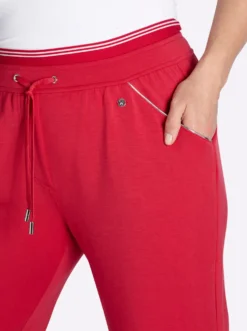 Jerseyhose mit gestreiftem Stretchbund