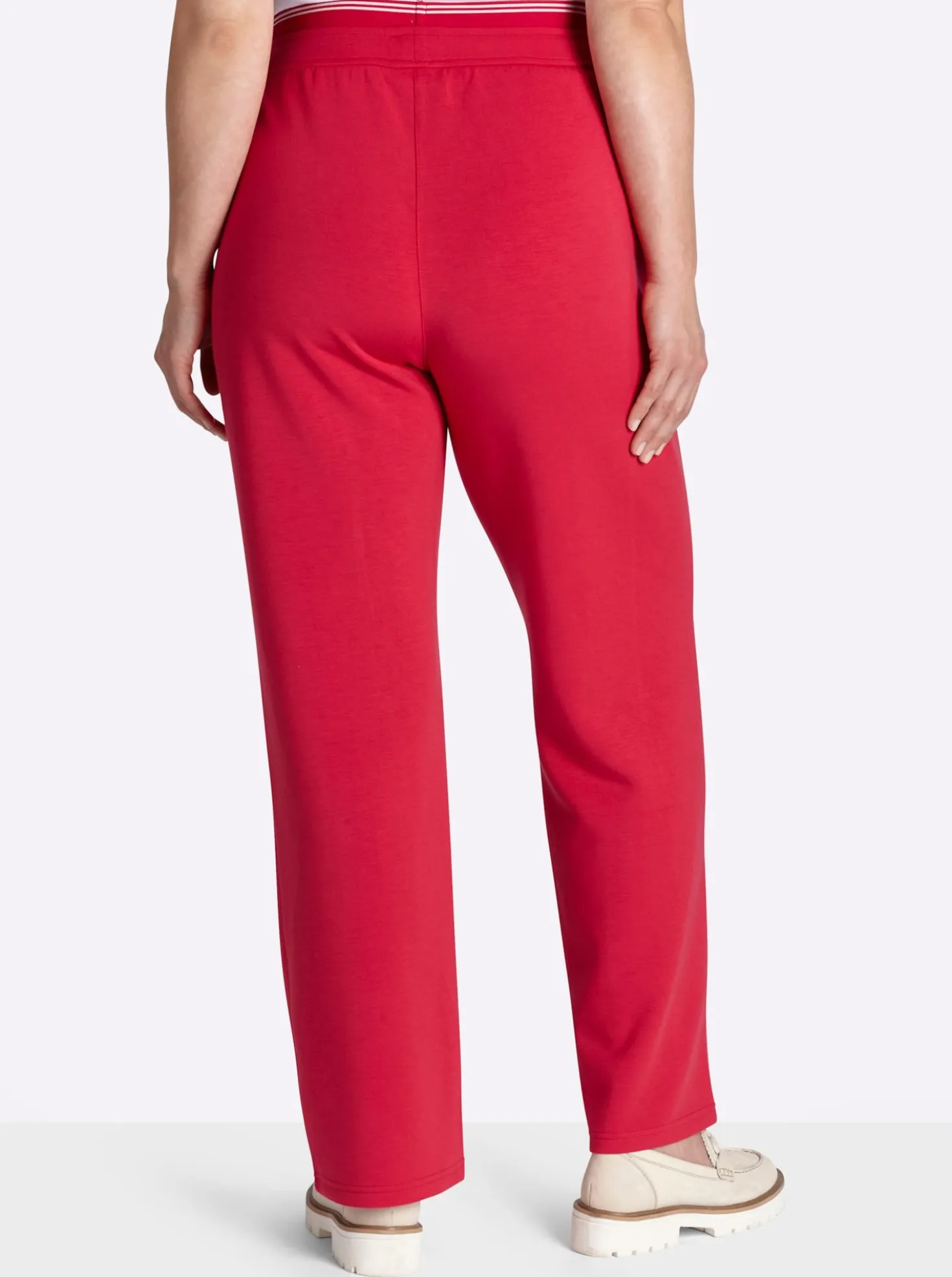 Jerseyhose mit gestreiftem Stretchbund