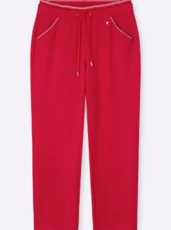 Jerseyhose mit gestreiftem Stretchbund