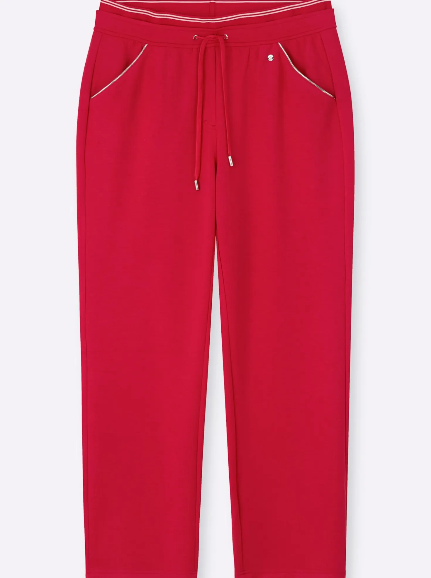 Jerseyhose mit gestreiftem Stretchbund
