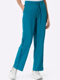 Jerseyhose mit Web-Einsatz seitlich