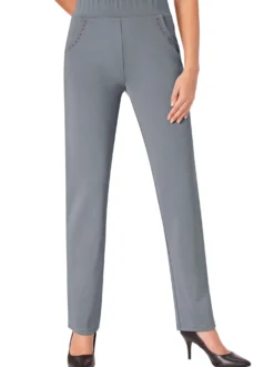 Jerseyhose mit Ziersteinchen an den Taschen