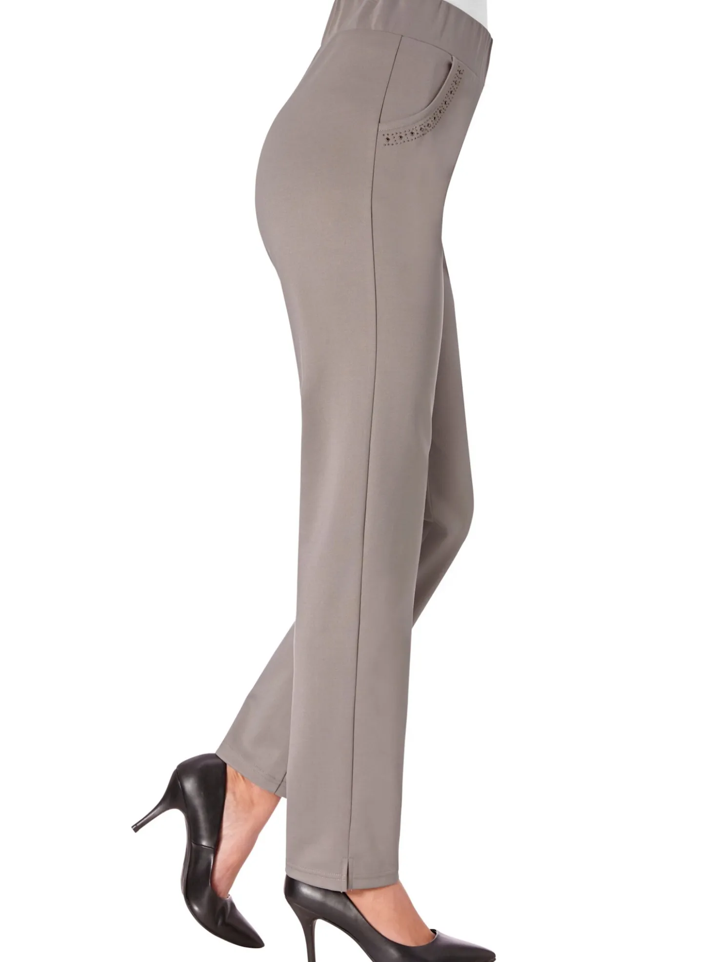 Jerseyhose mit Ziersteinchen an den Taschen