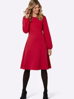 Jerseykleid mit elastischen Bündchen