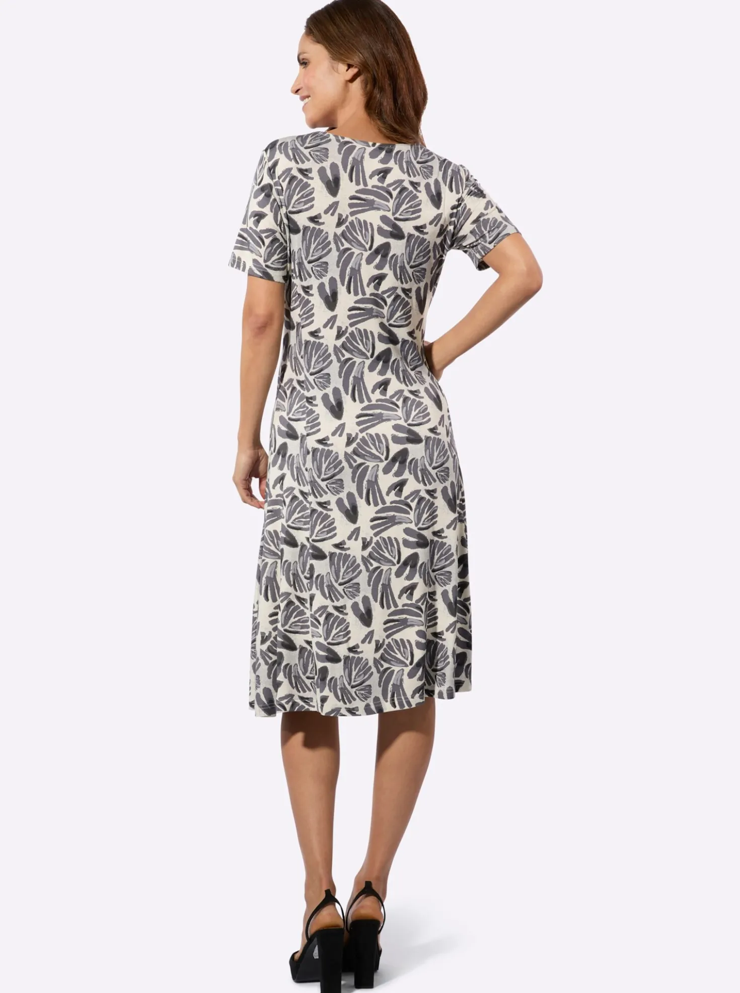 Jerseykleid mit Grafik-Print