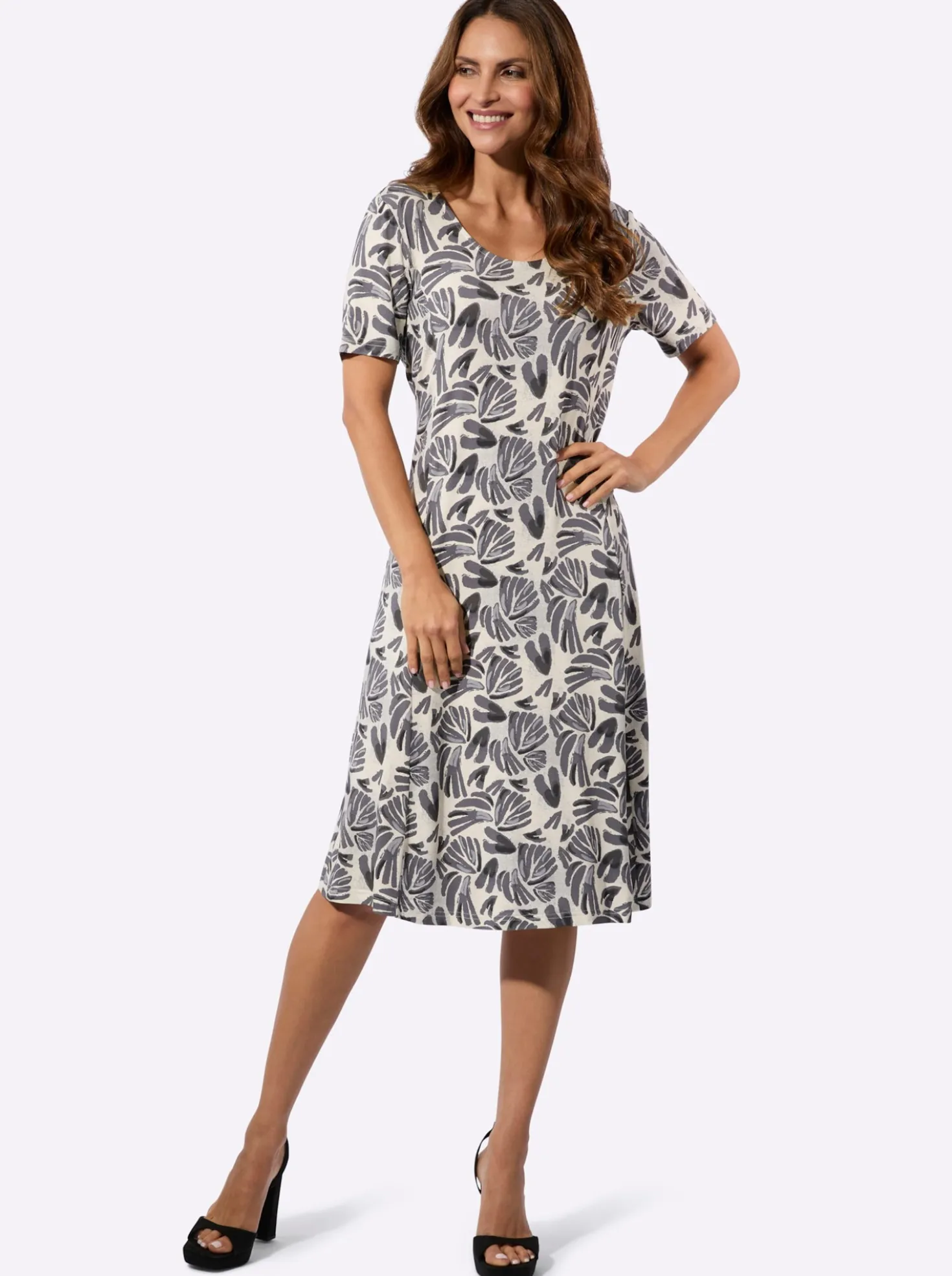 Jerseykleid mit Grafik-Print