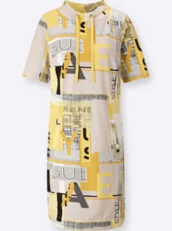Jerseykleid mit Lettering-Print