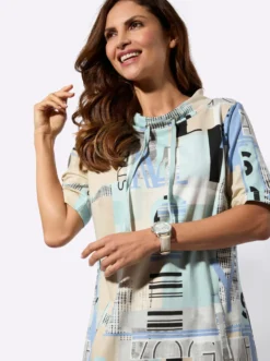 Jerseykleid mit Lettering-Print