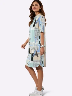 Jerseykleid mit Lettering-Print
