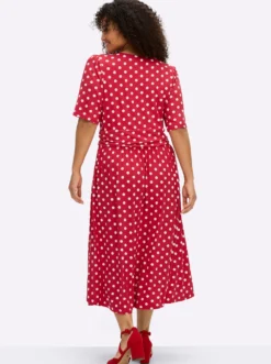 Jerseykleid mit Polka-Dots