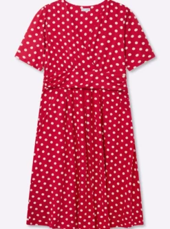 Jerseykleid mit Polka-Dots