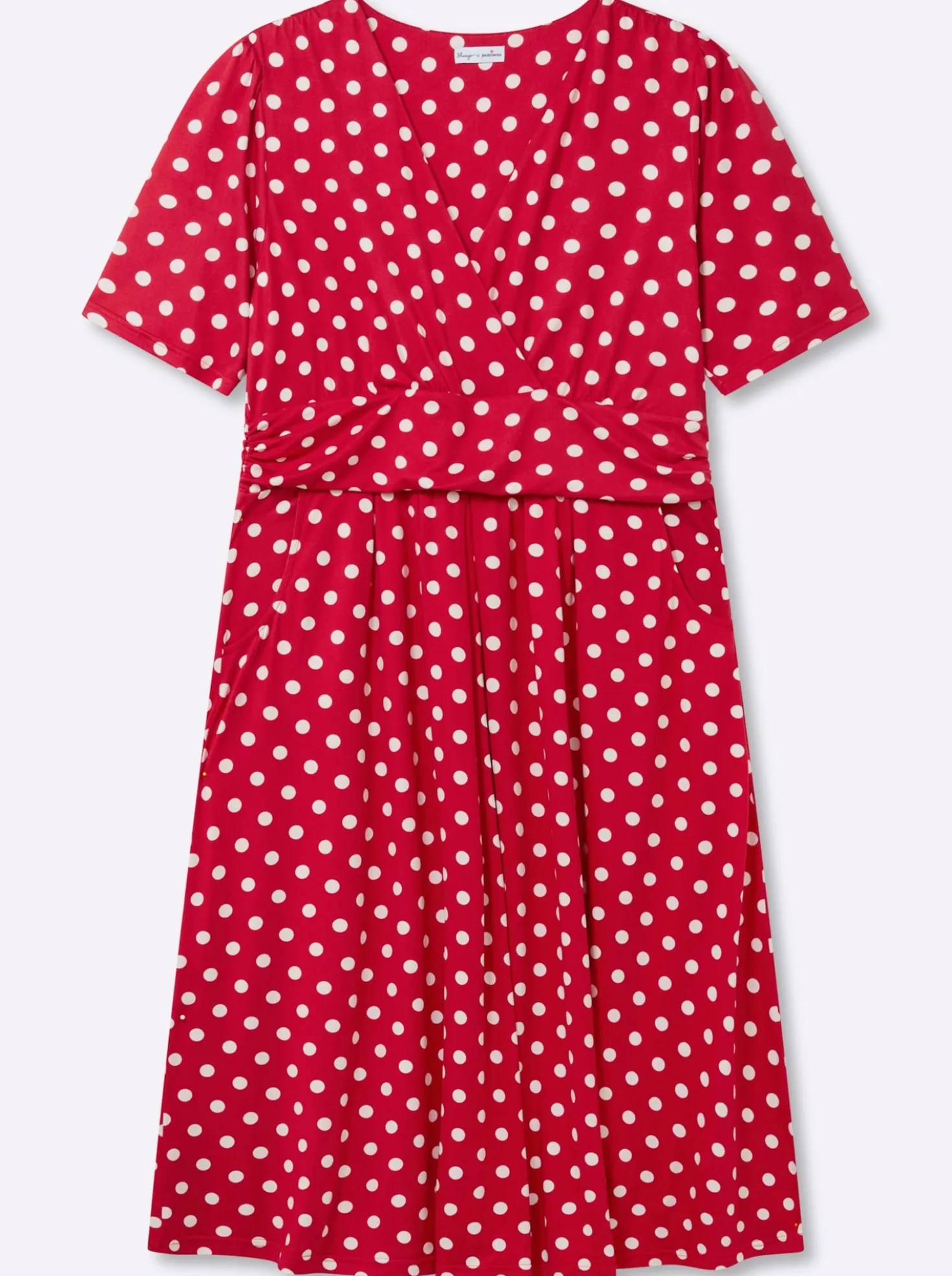 Jerseykleid mit Polka-Dots