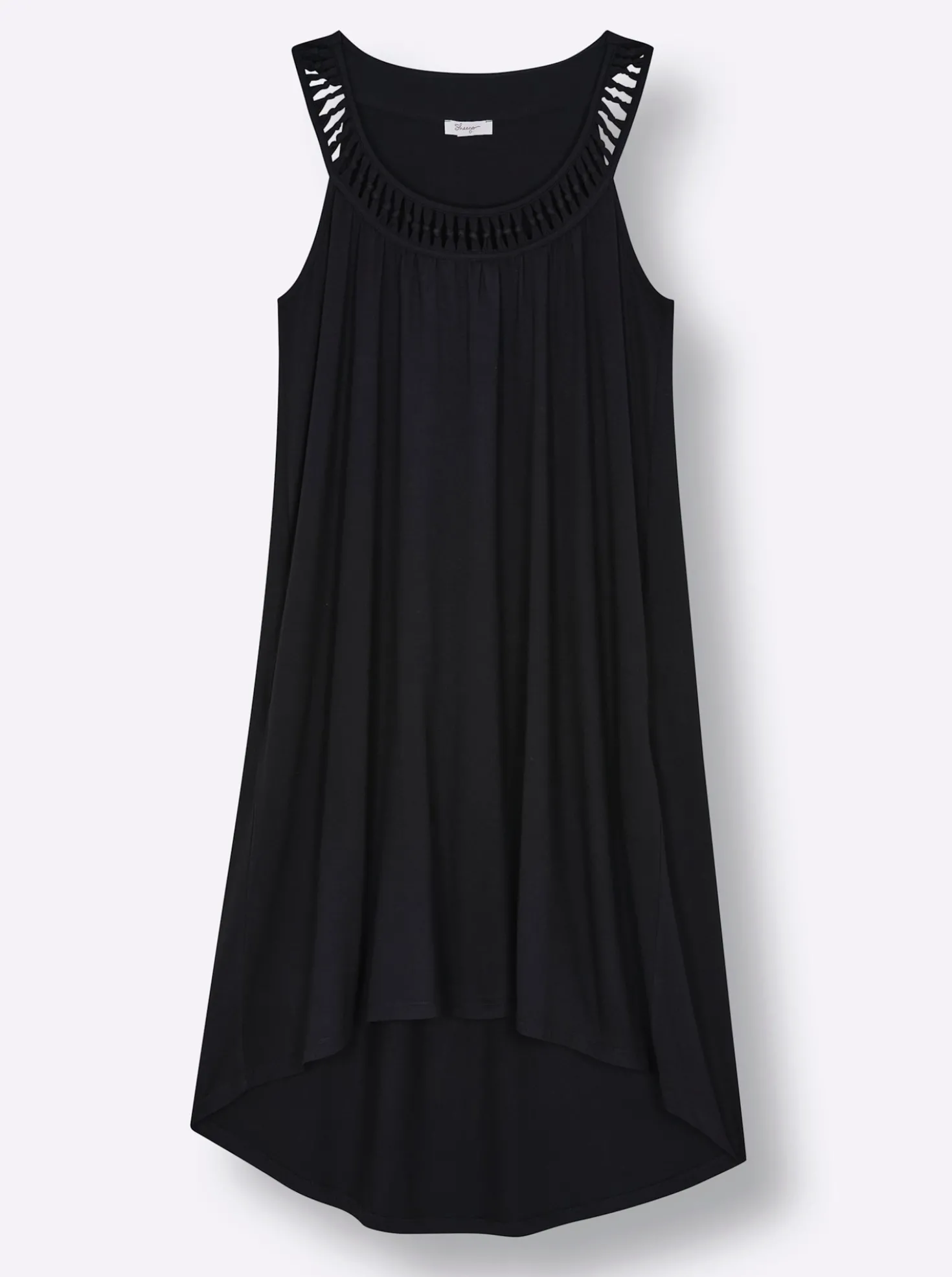 Jerseykleid mit raffiniertem Ausschitt