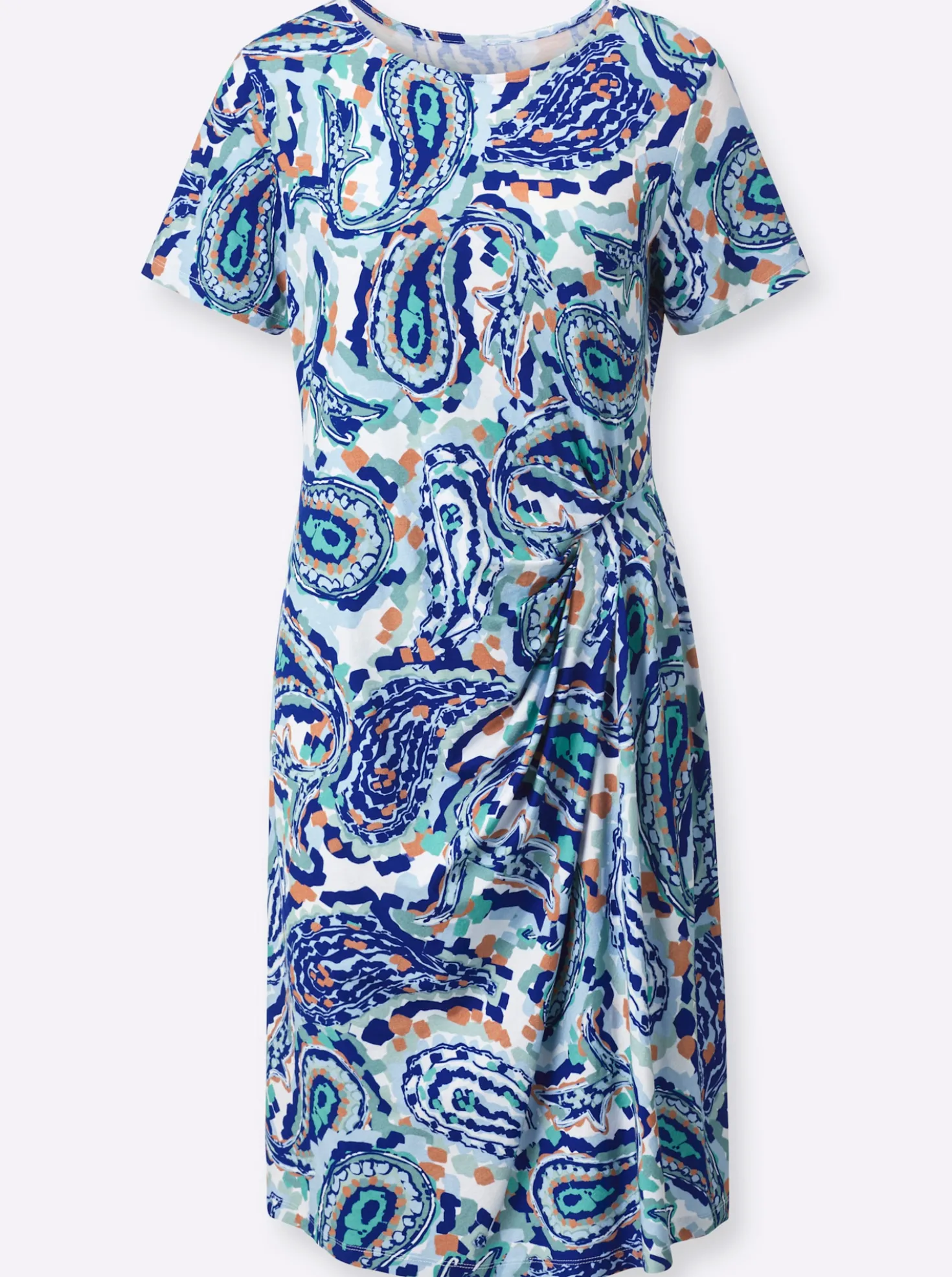 Jerseykleid mit Raffungen