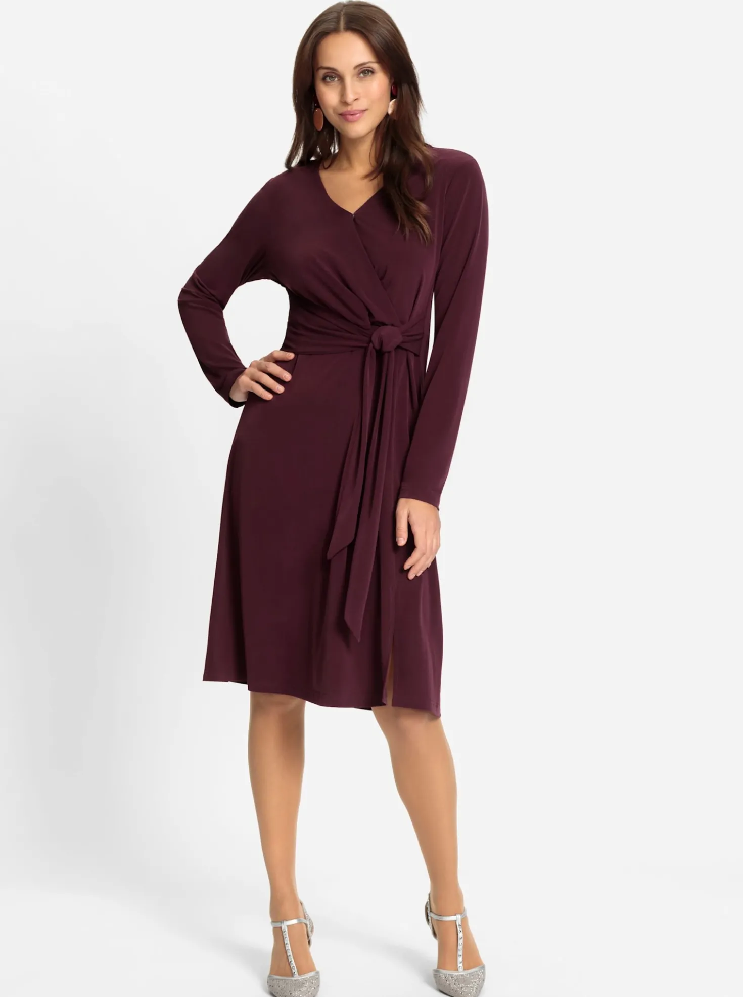 Jerseykleid mit Raffungen