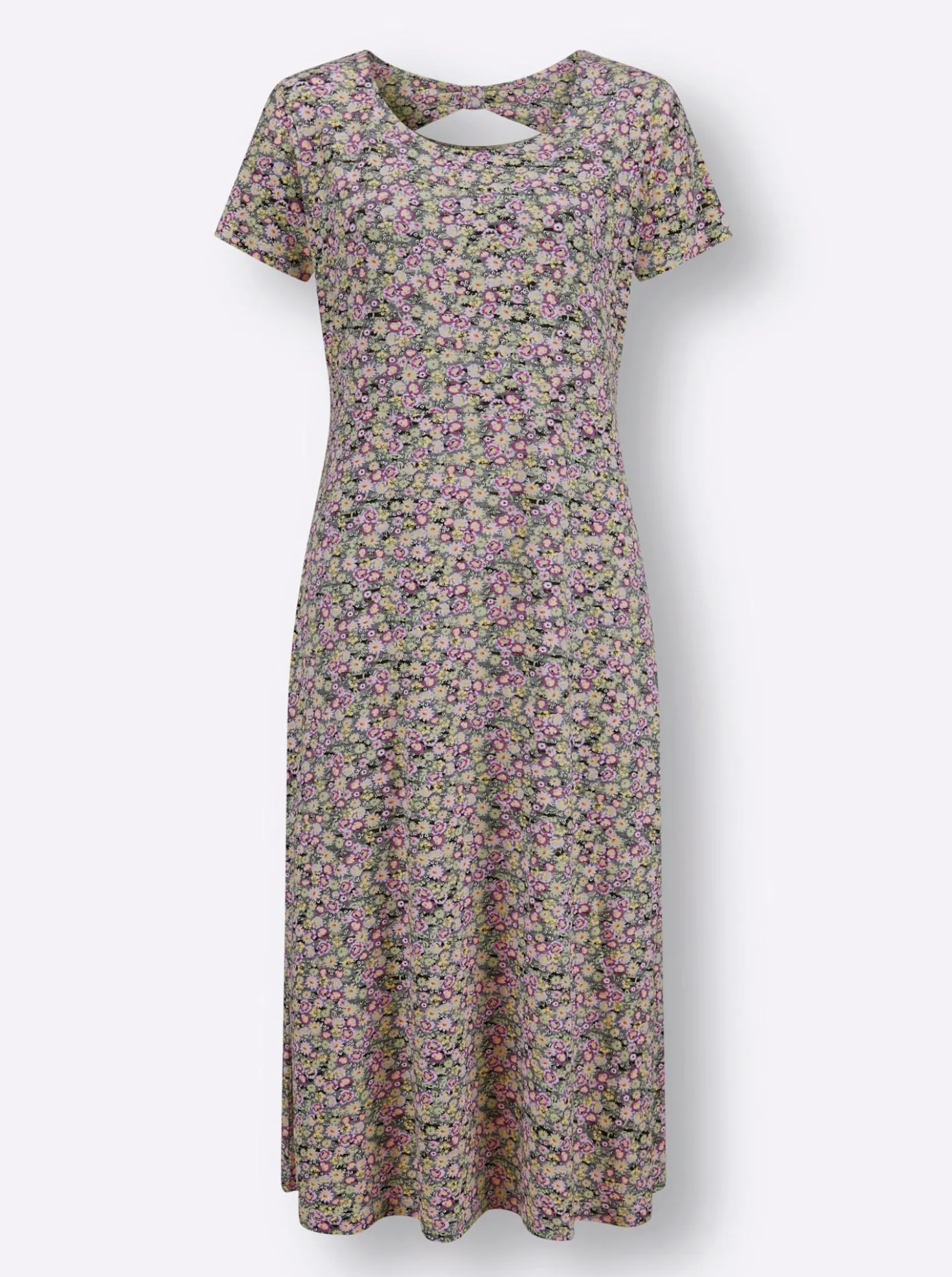 Jerseykleid mit Rücken-Ausschnitt