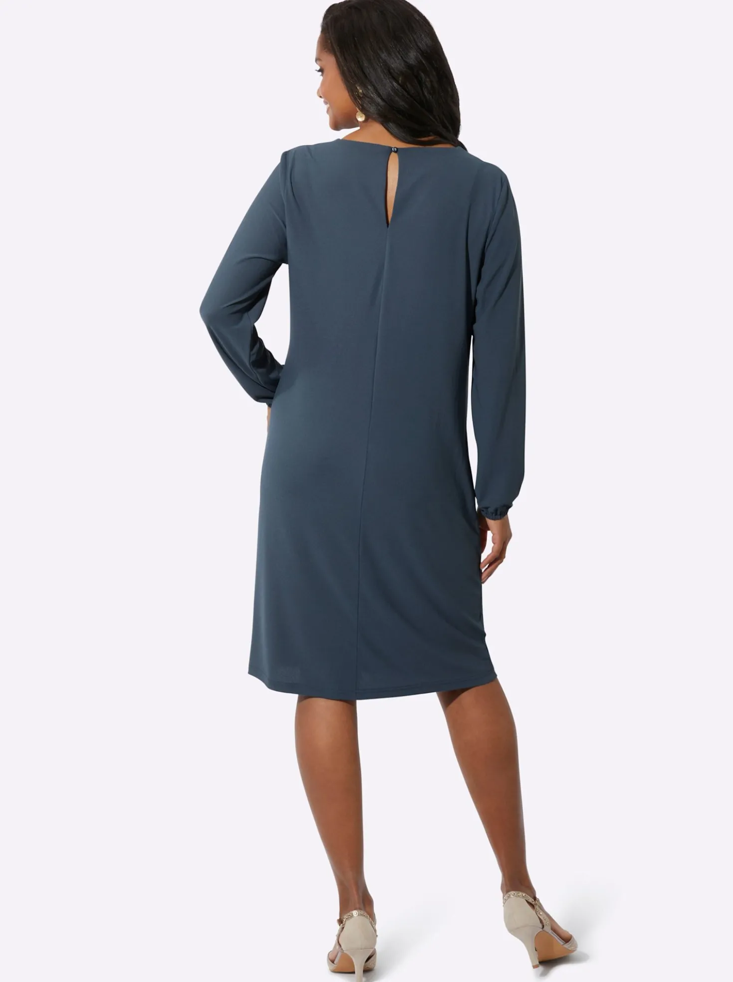 Jerseykleid mit Rückenverschluss