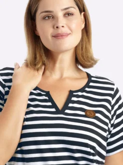 Jerseykleid mit Streifenmuster