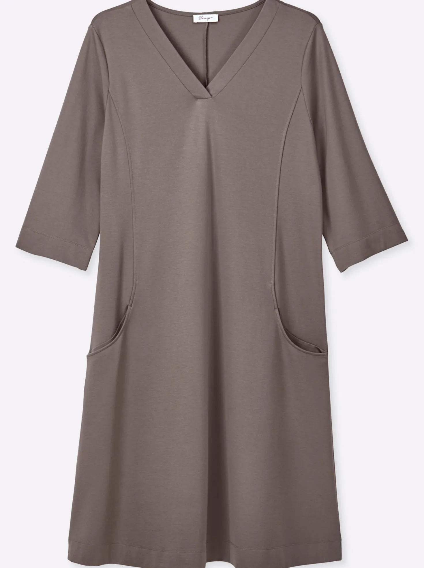 Jerseykleid mit Teilungsnähten
