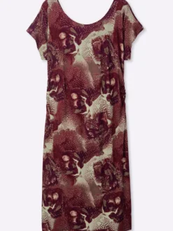 Jerseykleid mit tiefem V-Ausschnitt hinten
