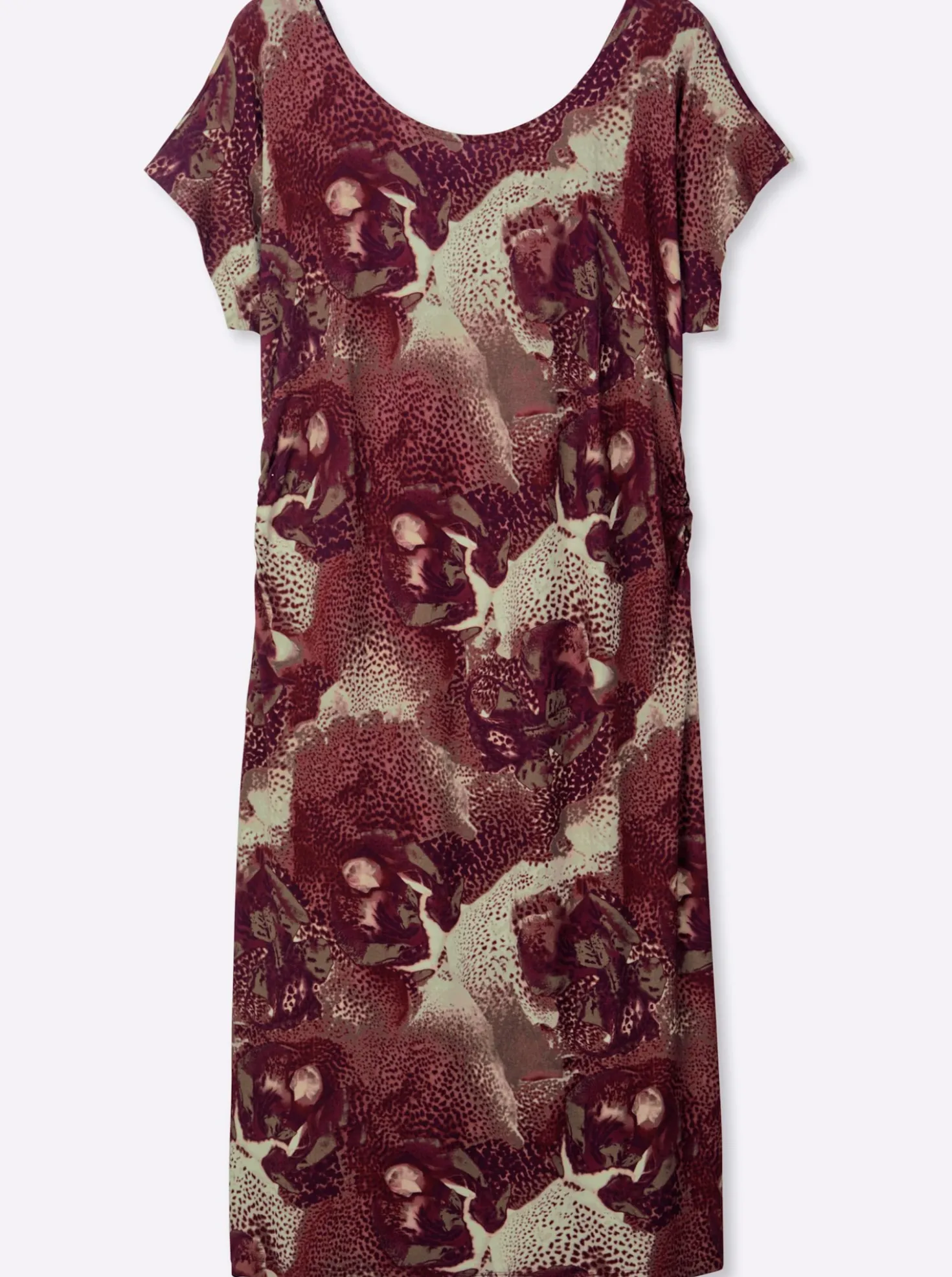 Jerseykleid mit tiefem V-Ausschnitt hinten