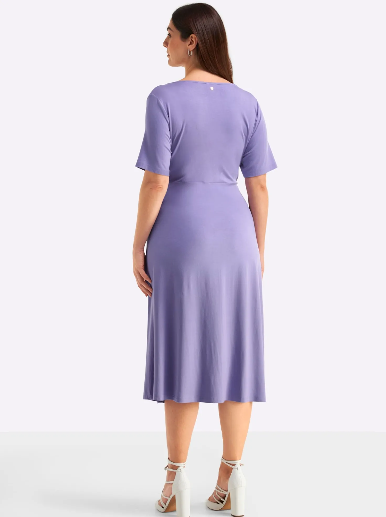 Jerseykleid mit Wasserfall-Ausschnitt