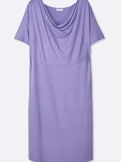 Jerseykleid mit Wasserfall-Ausschnitt